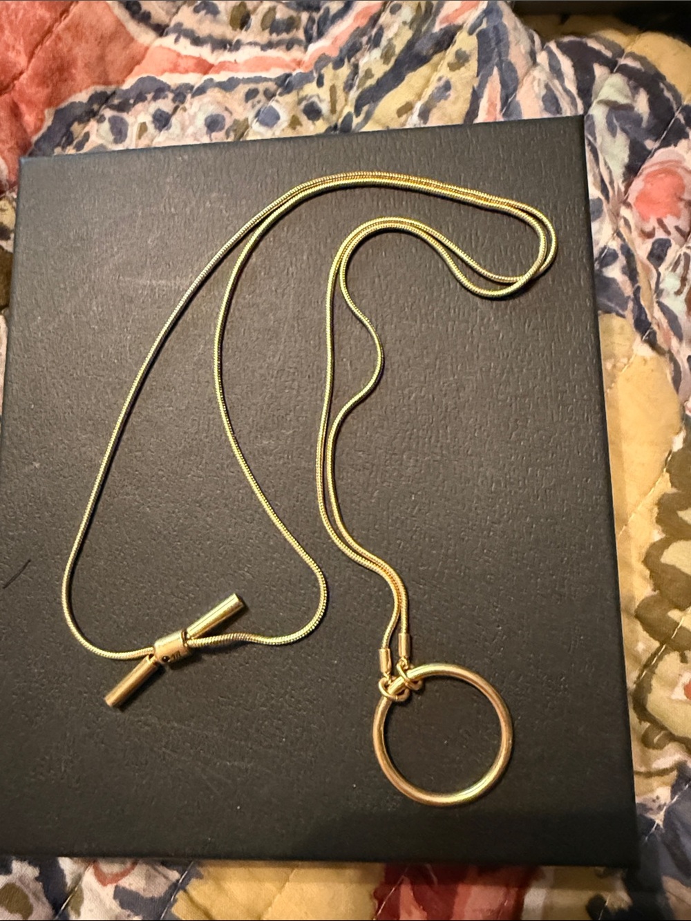 Madewell Gold Open Circle Pendant Necklace
